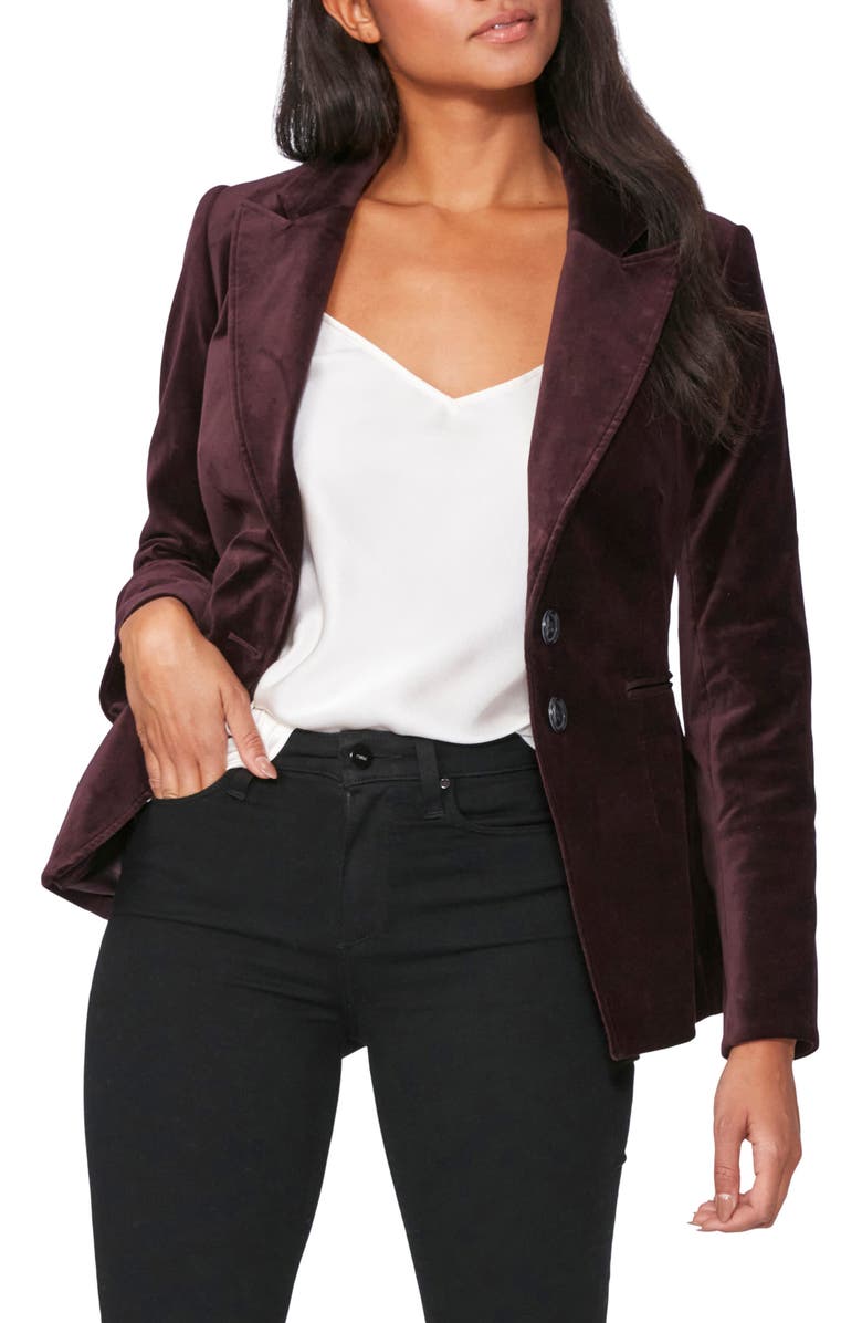 PAIGE Chelsee Velvet Blazer, Main, color,