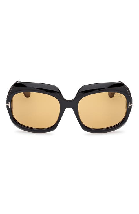 Ren 60mm Geometric Sunglasses