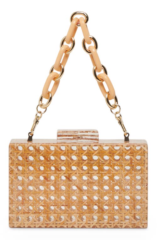 Dolce Vita Cane Convertible Clutch In Natural Multi