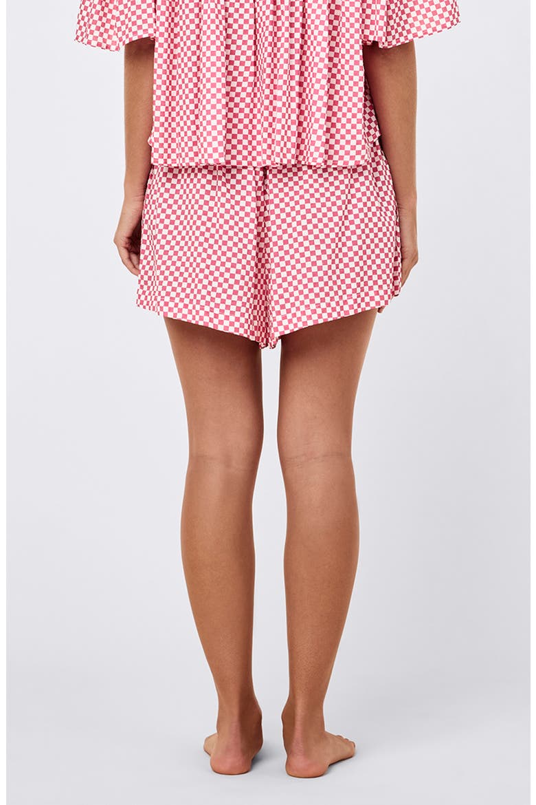 Anais Gathered Short Pajamas, Alternate, color, RASPBERRY