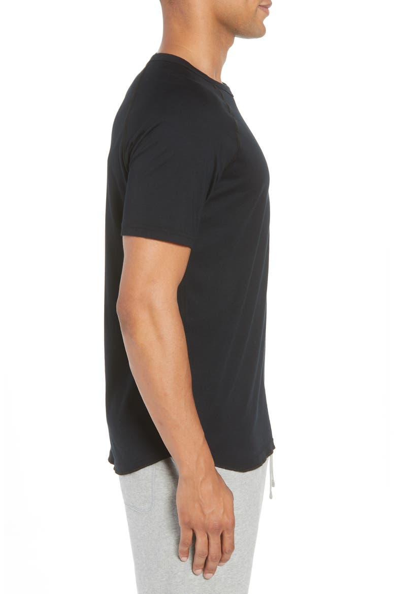 Logo Crewneck T-Shirt, Alternate, color, BLACK
