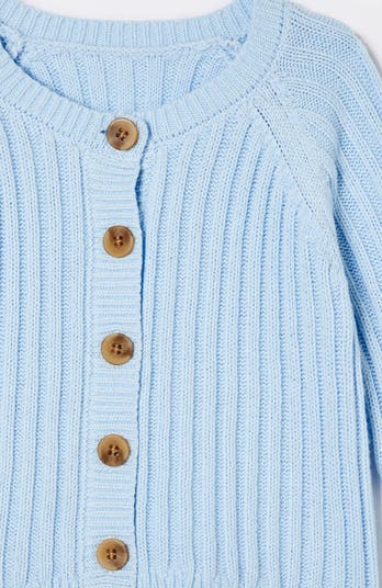 Cotton On Baby Boys Knit Cardigan White Water Blue