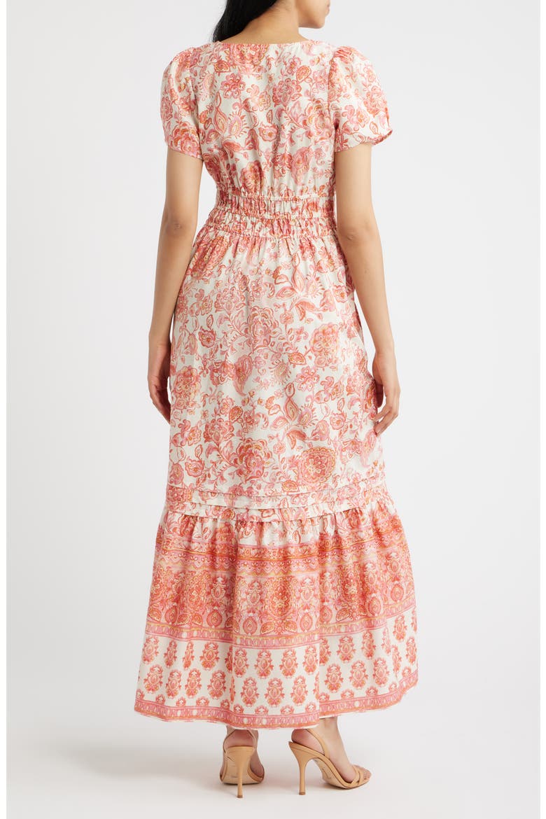 Floral Print Maxi Dress, Alternate, color, CREAM MULTI