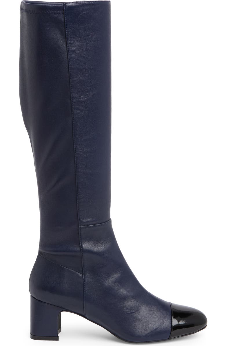 Stuart Weitzman Milla Knee High Boot, Alternate, color, Nice Blue/ Black