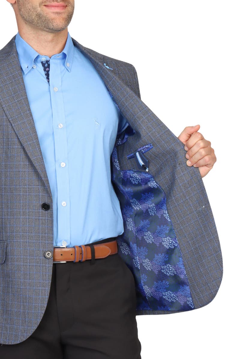 TailorByrd Glen Plaid Sport Coat, Alternate, color, Charcoal