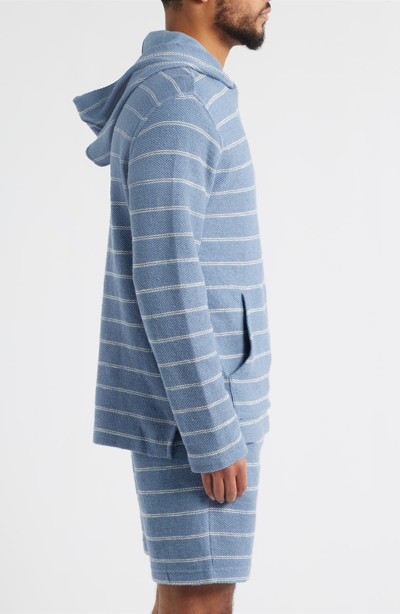 Faherty Whitewater Stripe Organic Cotton Blend Hoodie, Alternate, color, Seabrook Stripe