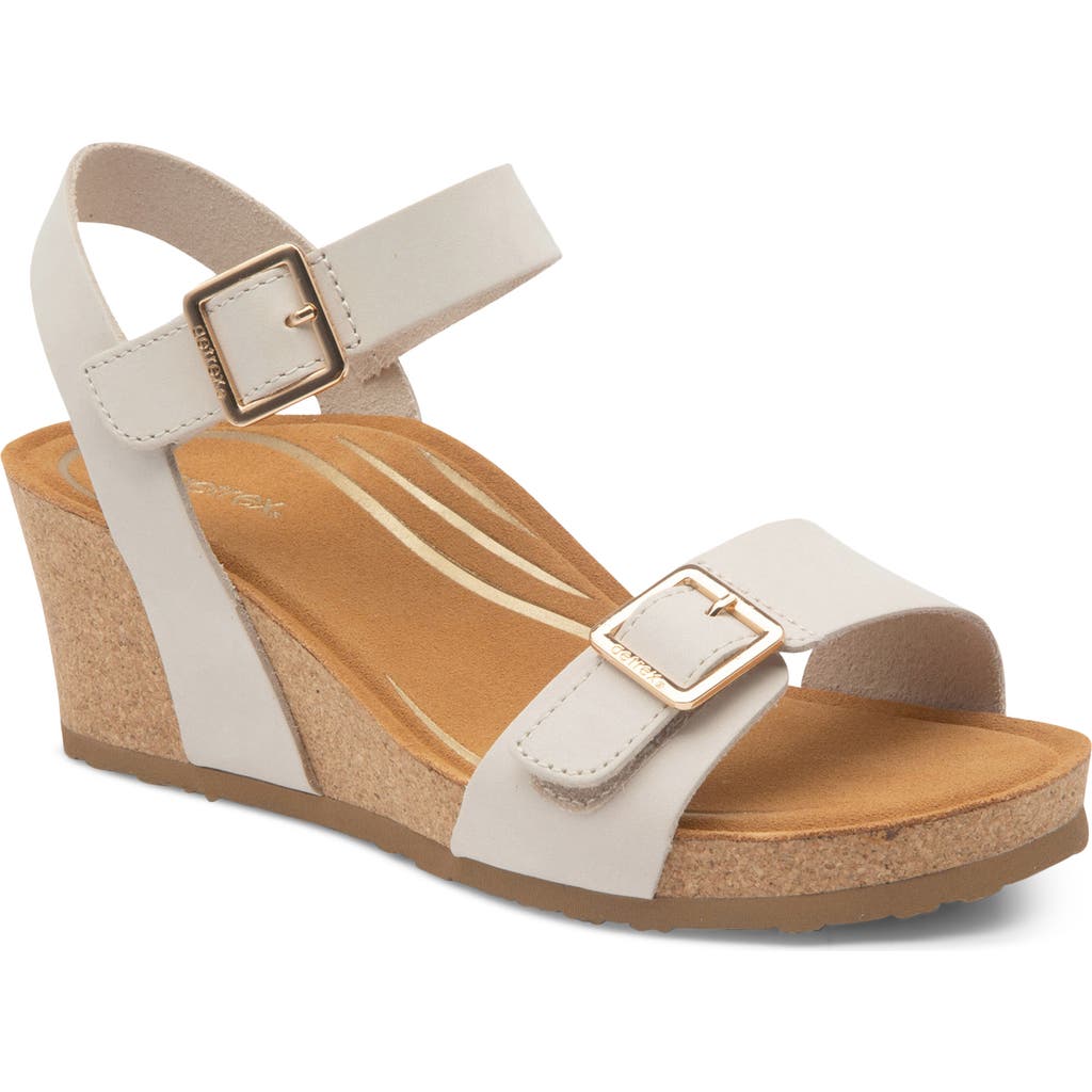 Aetrex Lexa Wedge Sandal In Neutral
