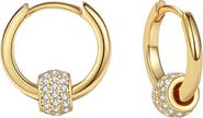 Mazin Jewels Pave Mini Hoops