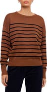 Karen Kane Stripe Crewneck Sweater