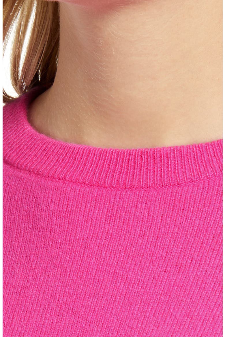 Crewneck Cashmere Sweater, Alternate, color, PINK FLASH