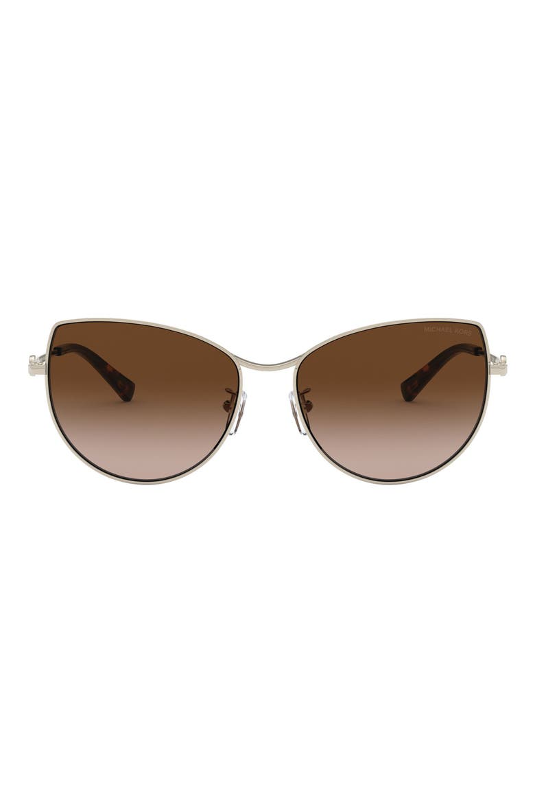 58mm Cat Eye Sunglasses, Main, color, LIGHT GOLD/ BROWN SMOKE