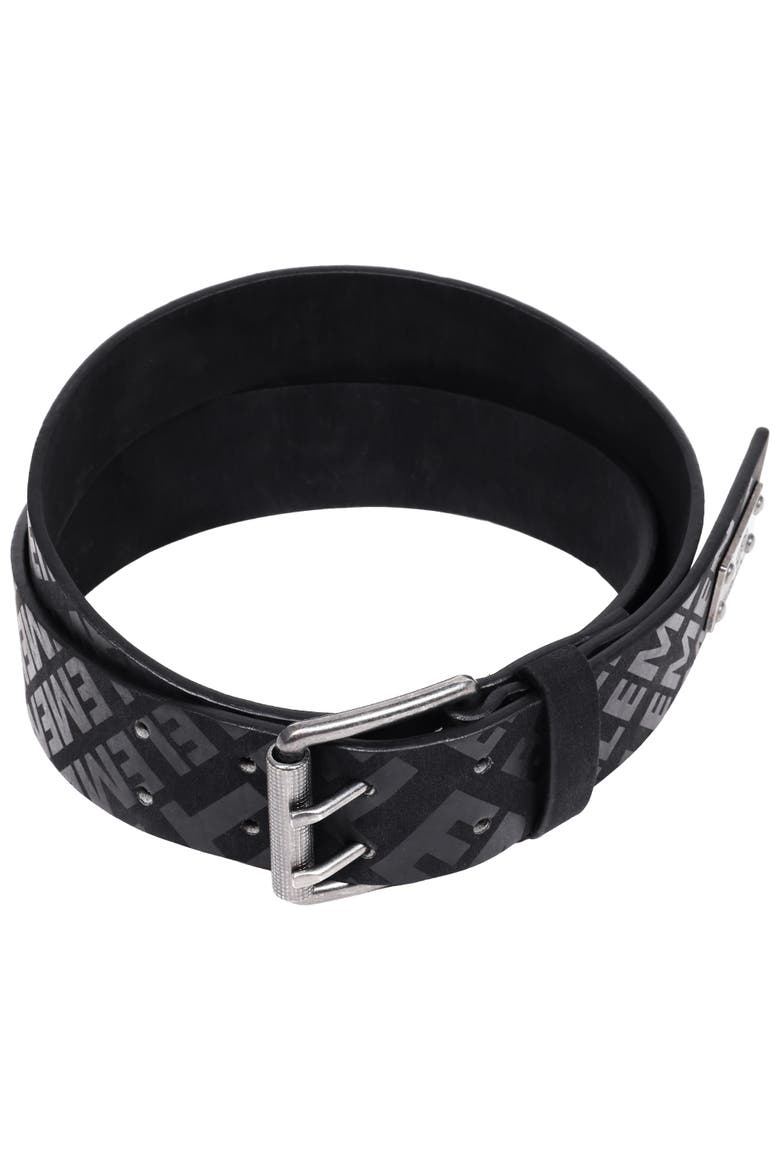 Distressed PU Belt with Antique Silver Roller Buckle, Main, color, BLACK