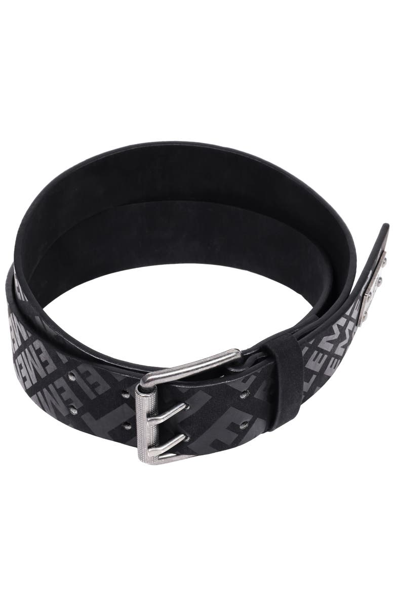 Element Distressed PU Belt with Antique Silver Roller Buckle, Main, color, Black