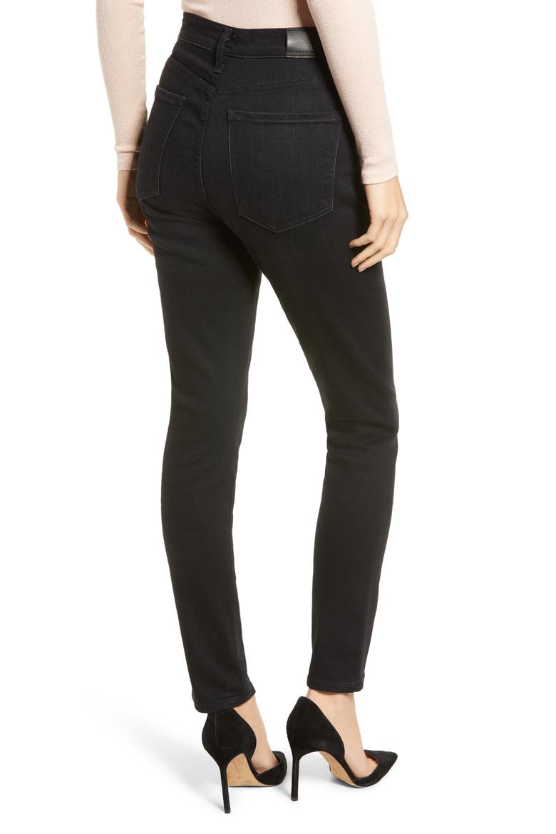 Olivia High Waist Slim Jeans, Alternate, color, LICORICE
