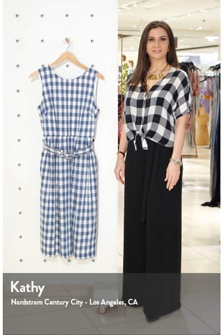 Sleeveless Cotton Gingham Dress video
