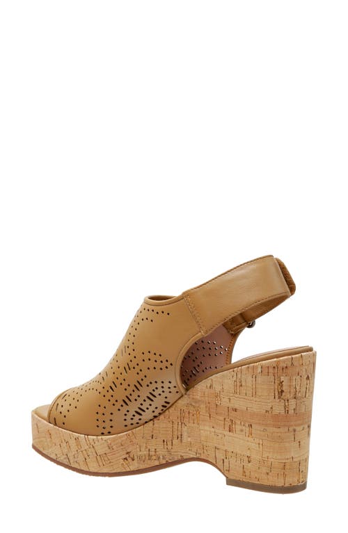Linea Paolo Viviana Platform Wedge Sandal In Camel