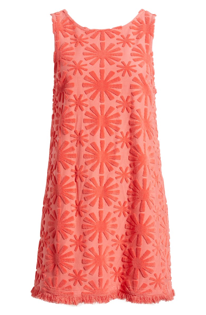 Rails Ginger Terry Sleeveless A-Line Minidress, Alternate, color, Red Sunburst Jacquard