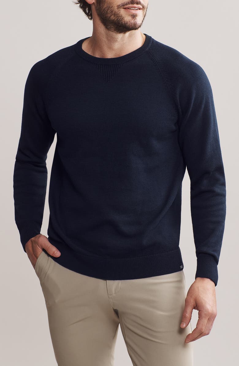 Rhone Commuter Crewneck Sweater, Main, color, True Navy