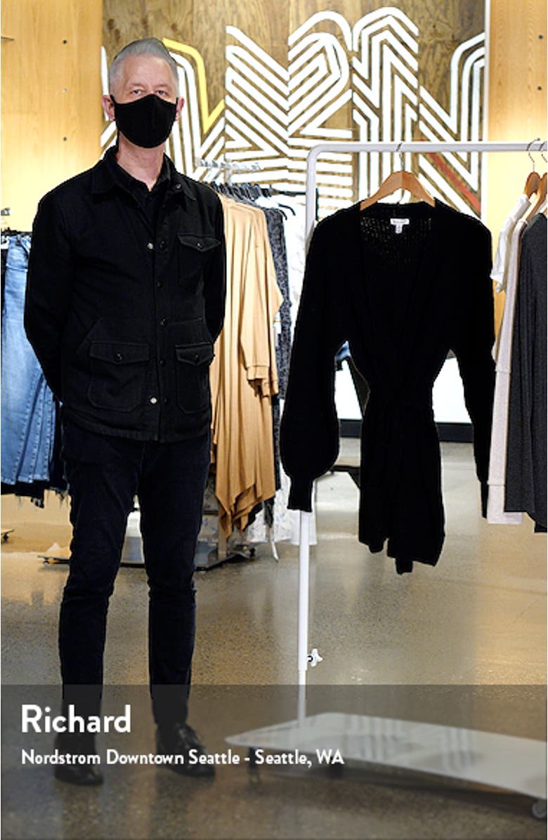 Belted Blouson Sleeve Cardigan, sales video thumbnail