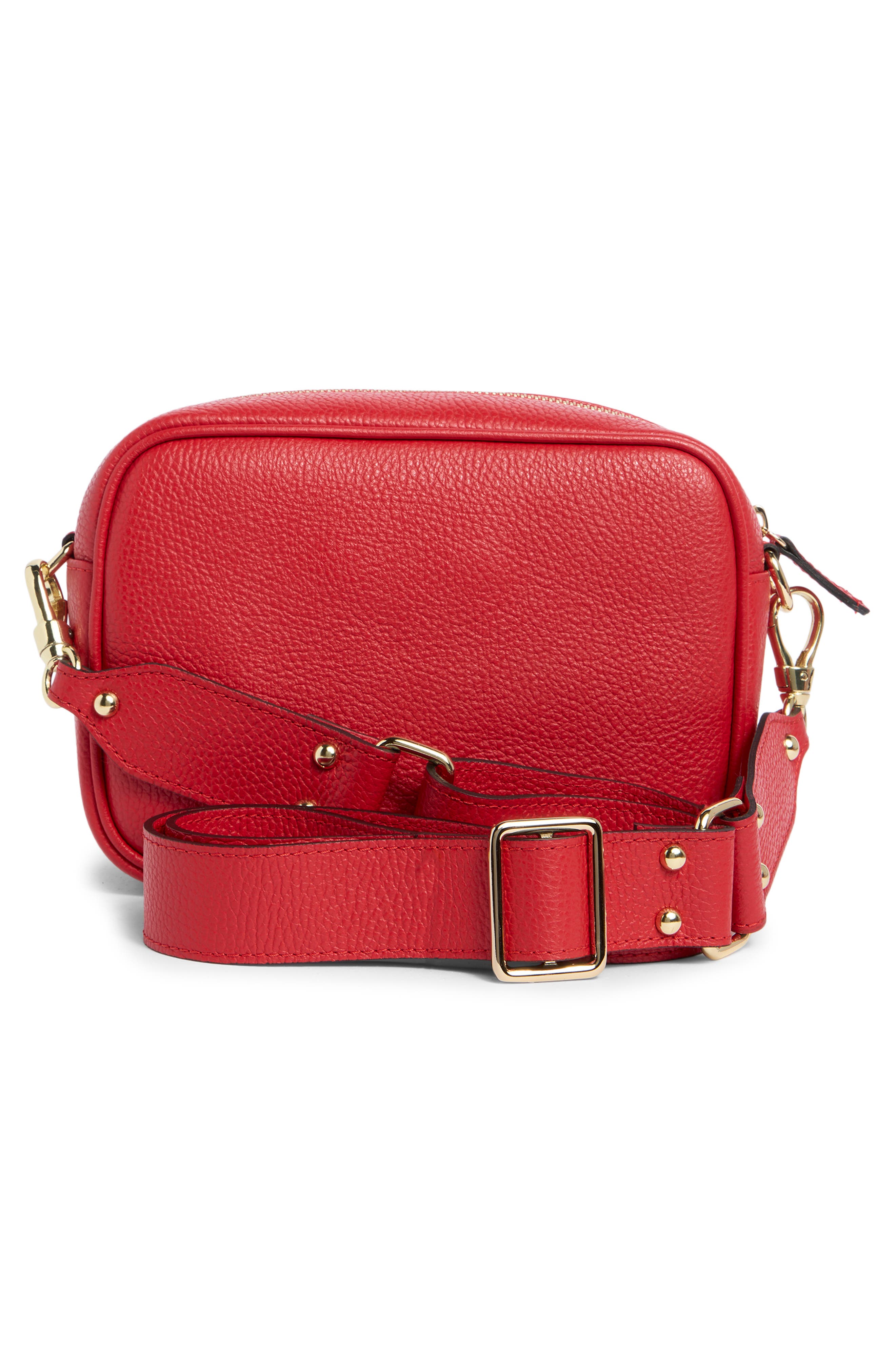 VALENTINO BY MARIO VALENTINO Mia Rockstud Leather Camera Bag, Alternate, color, Fuego