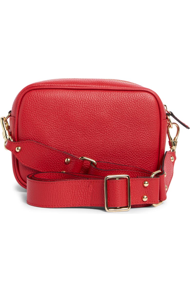 VALENTINO BY MARIO VALENTINO Mia Rockstud Leather Camera Bag, Alternate, color, Fuego