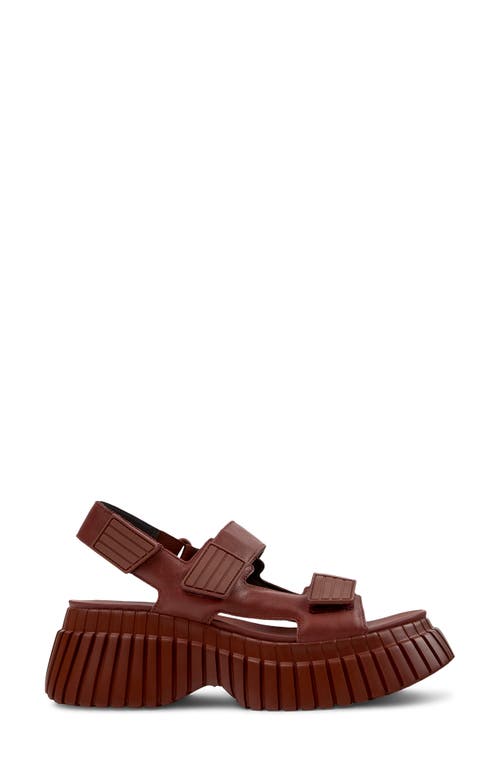 Shop Camper Pix Bcn Platform Sandal In Medium Red