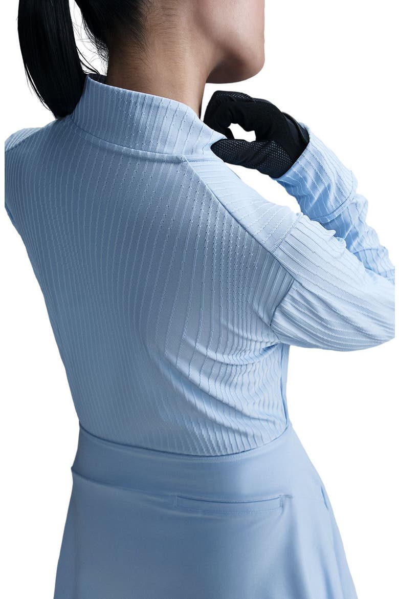 Dri-FIT Half Zip Long Sleeve Top, Alternate, color, PSYCHIC BLUE/ BLACK