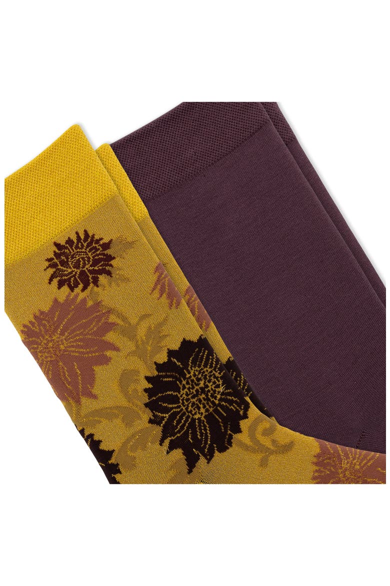 Metallic Tapestry 2-Pack Crew Socks, Alternate, color, ASST