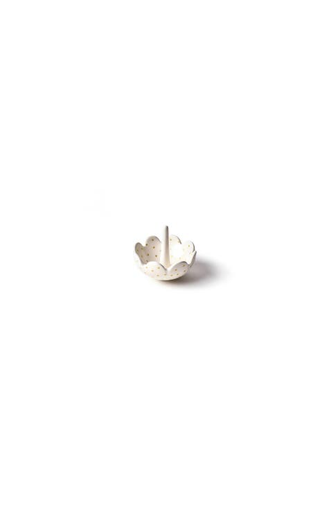 Gold Swiss Dot Scallop Ring Dish