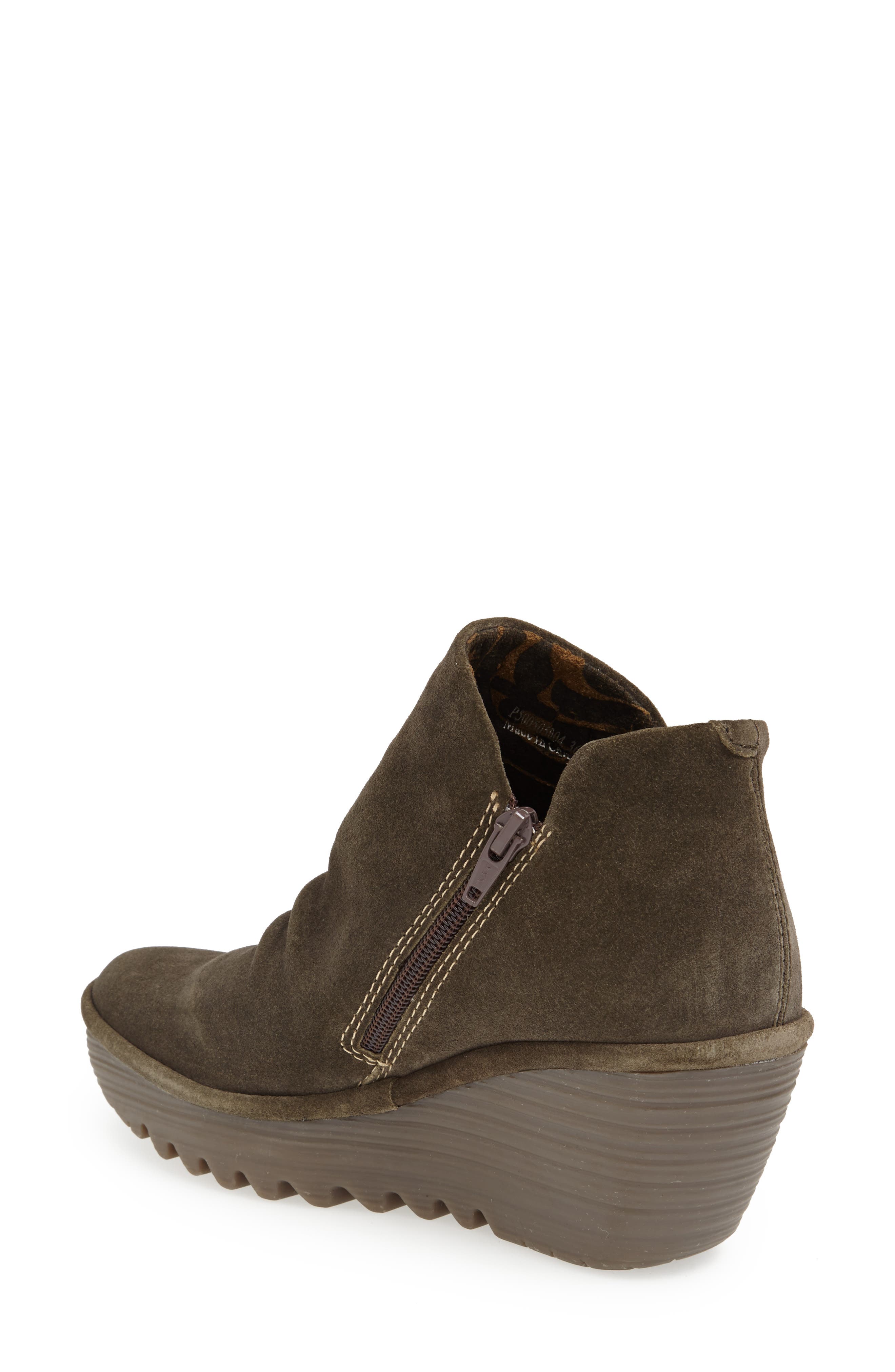 Yip Wedge Bootie, Alternate, color, SLUDGE SUEDE