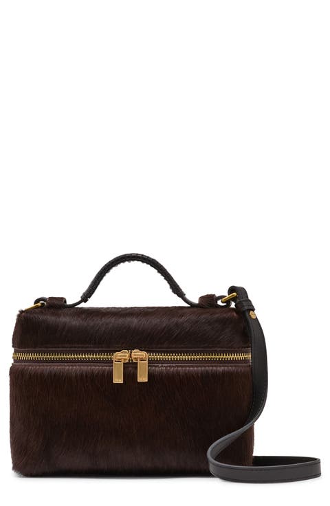 Ines Genuine Calf Hair Crossbody Bag