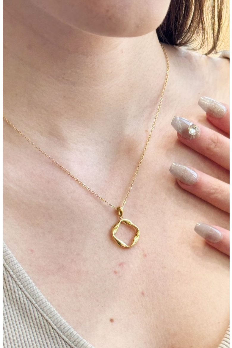 Twisted Infinity Necklace, Alternate, color, Gold
