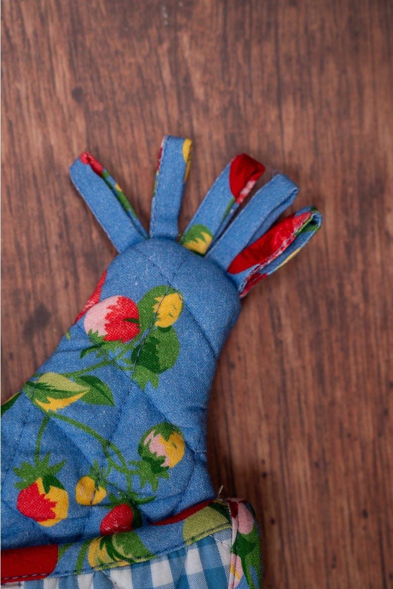 Strawberry Magic Happy Hen Mini Mitt, Alternate, color, Blue