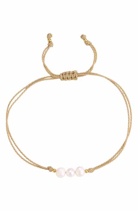 Freshwater Pearl Trio Cord Bracelet