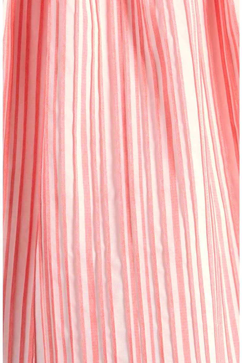 Kids' Stripe Flutter Sleeve Party Dress, Alternate, color, CORAL STRIPE