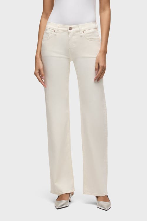Hudson Kelli Low Rise Straight Jeans In Ecru