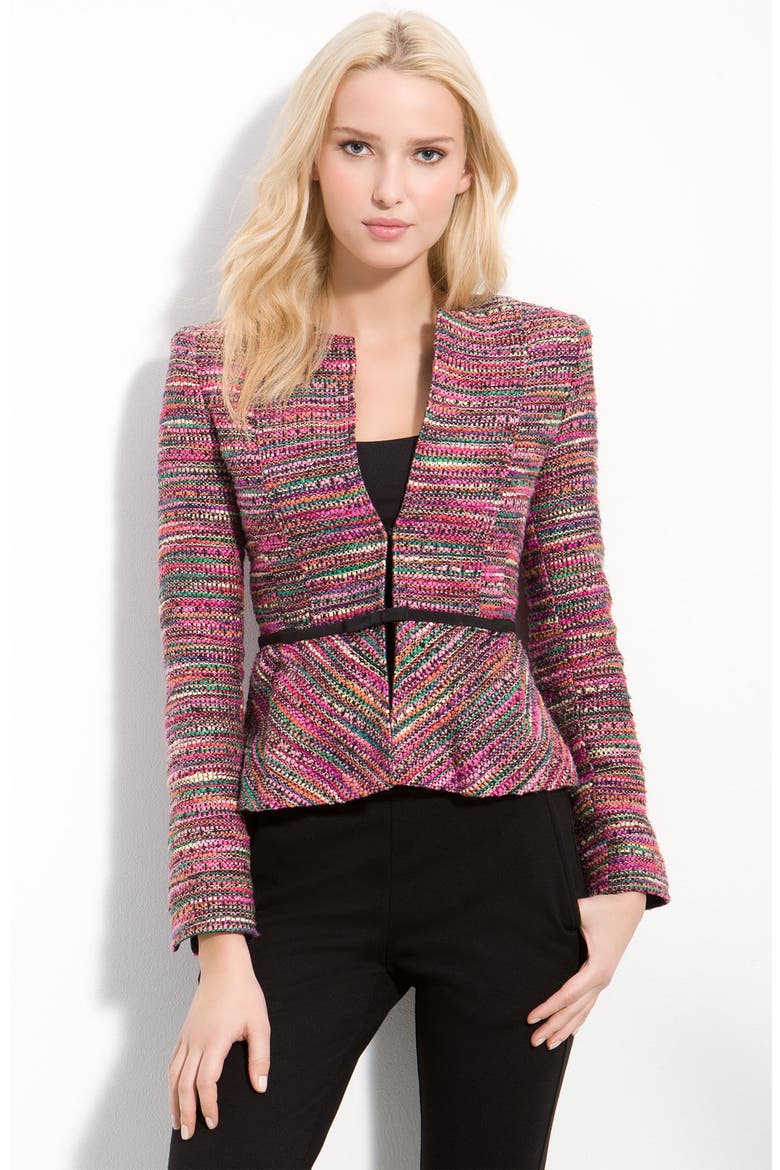 'Juke Box' Tweed Jacket, Main, color, BLACK MULTI