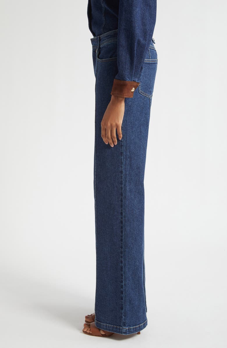 Cinq à Sept Niko Wide Leg Jeans, Alternate, color, Fontaine