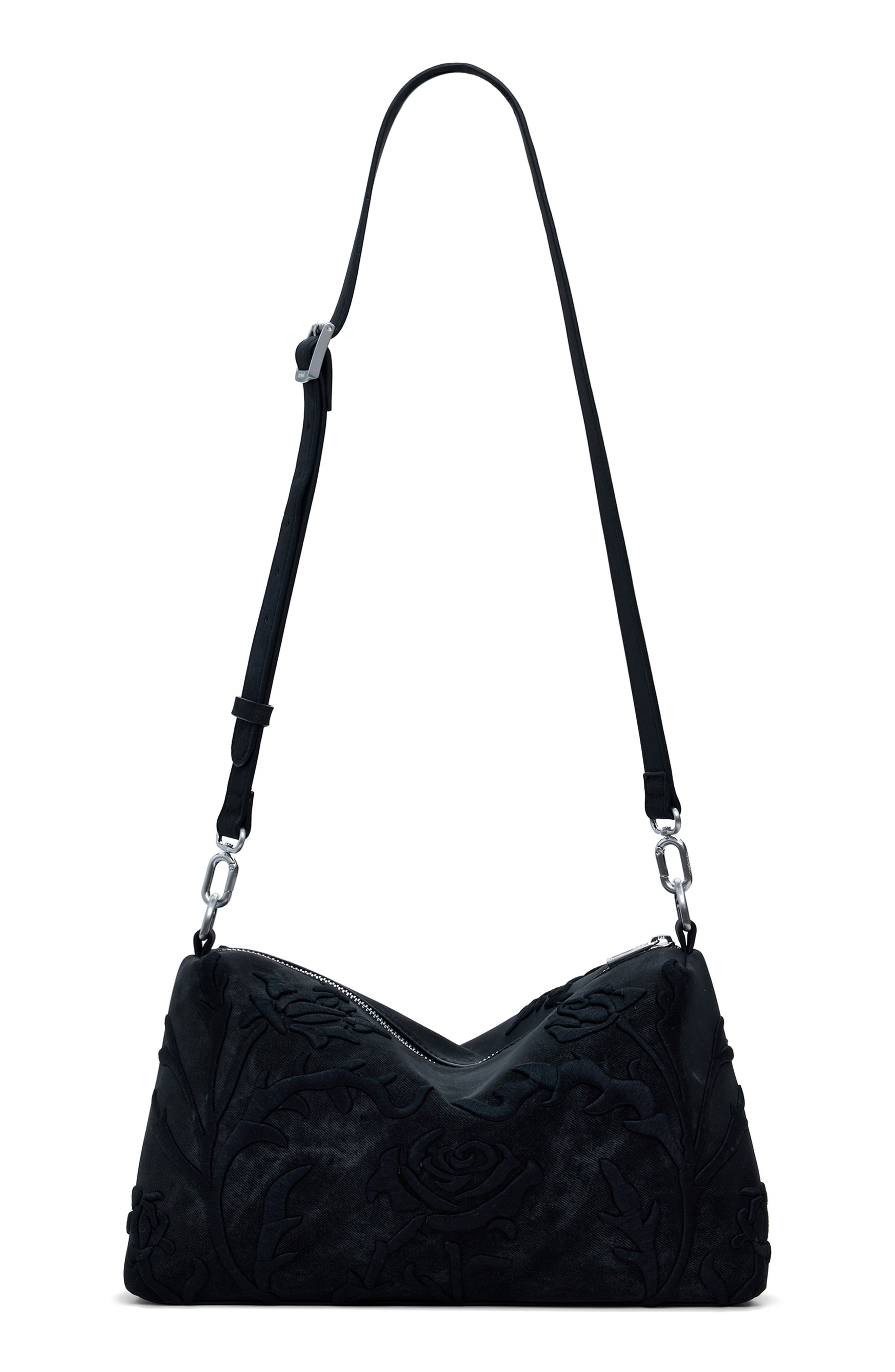 Desigual Faux Leather Shoulder Bag, Alternate, color, Black