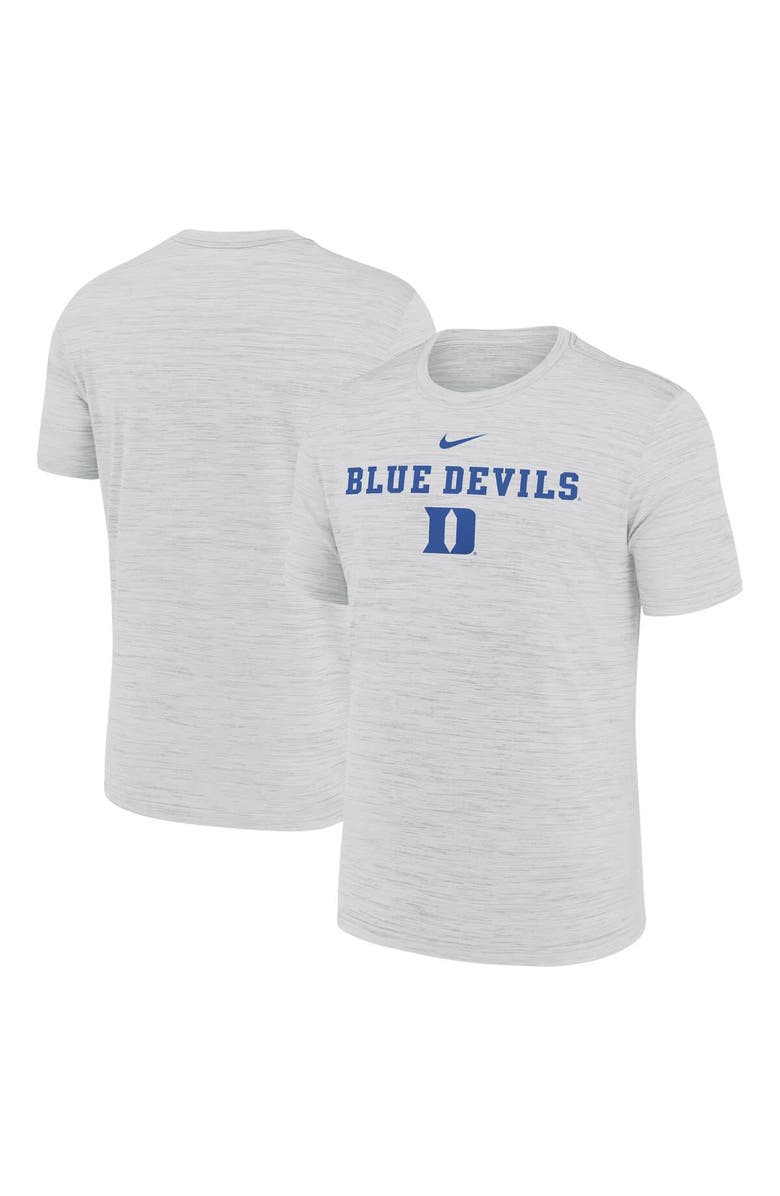Nike Men's Nike Ash Duke Blue Devils 2025 Sideline Velocity Performance T-Shirt, Alternate, color, 