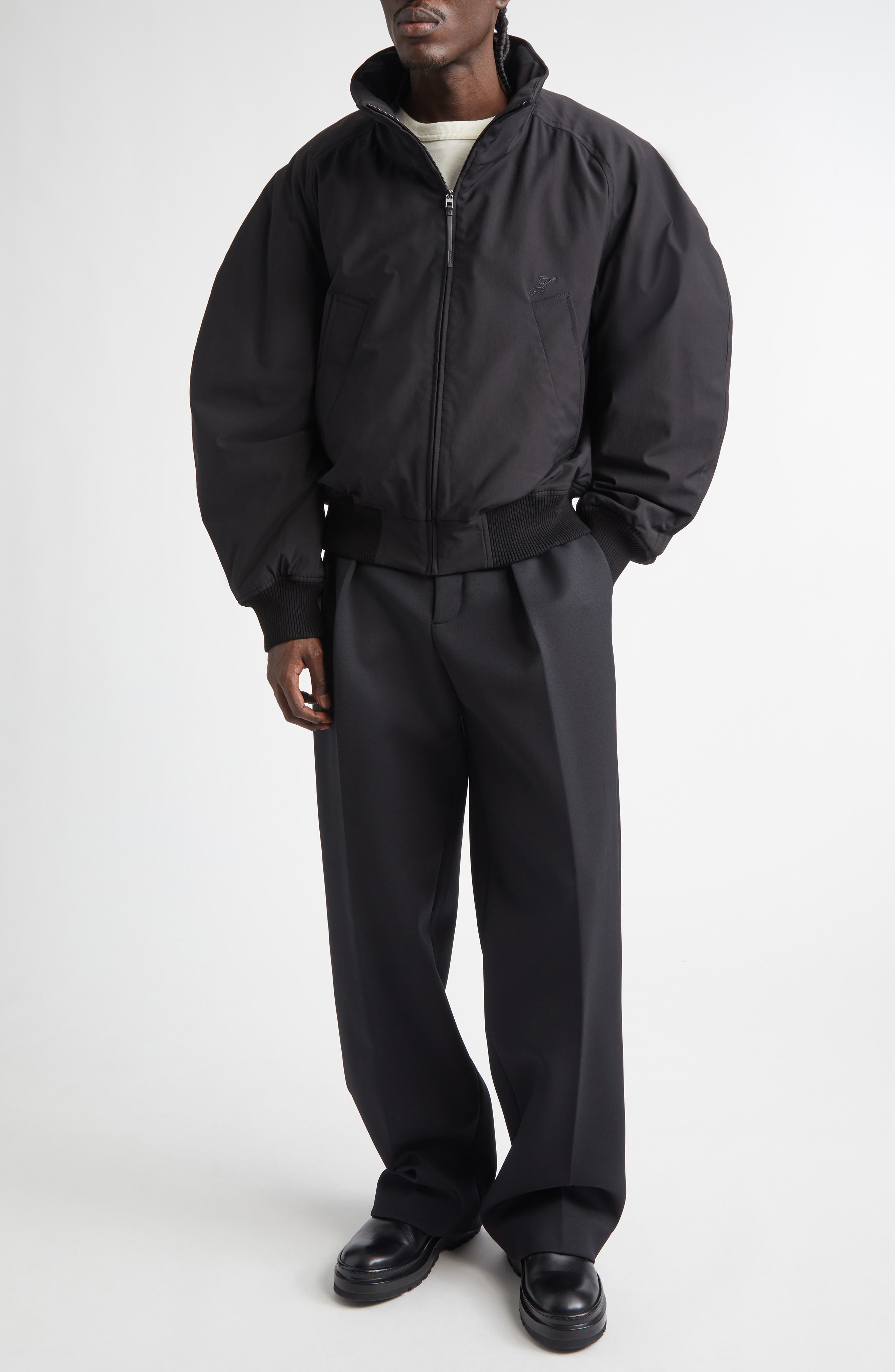 Le Pantalon Citta Pleated Stretch Wool Pants - image 2