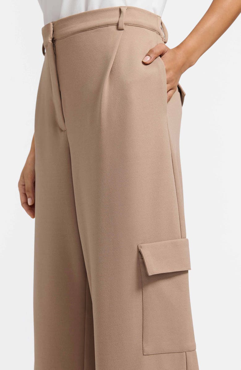 Foxcroft Elizabeth Wide Leg Pants, Alternate, color, Khaki Beige