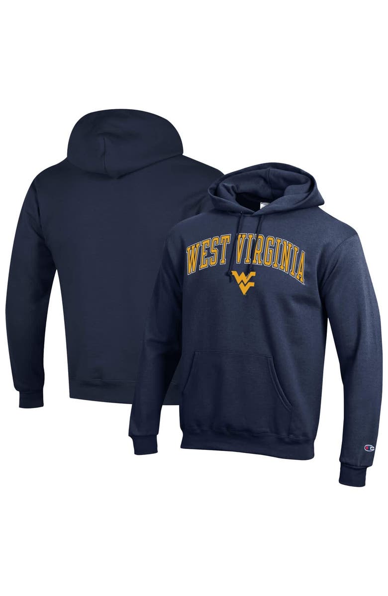 Champion Men's Champion  Navy West Virginia Mountaineers Arched Logo Fleece Pullover Hoodie, Main, color, Navy