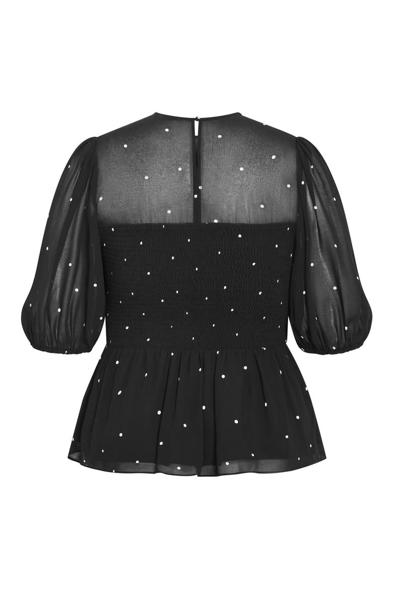 Esther Peplum Top, Alternate, color, IVORY SPOT