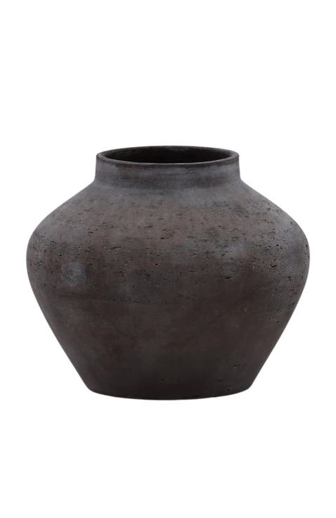 Selene Cement Outdoor Vase