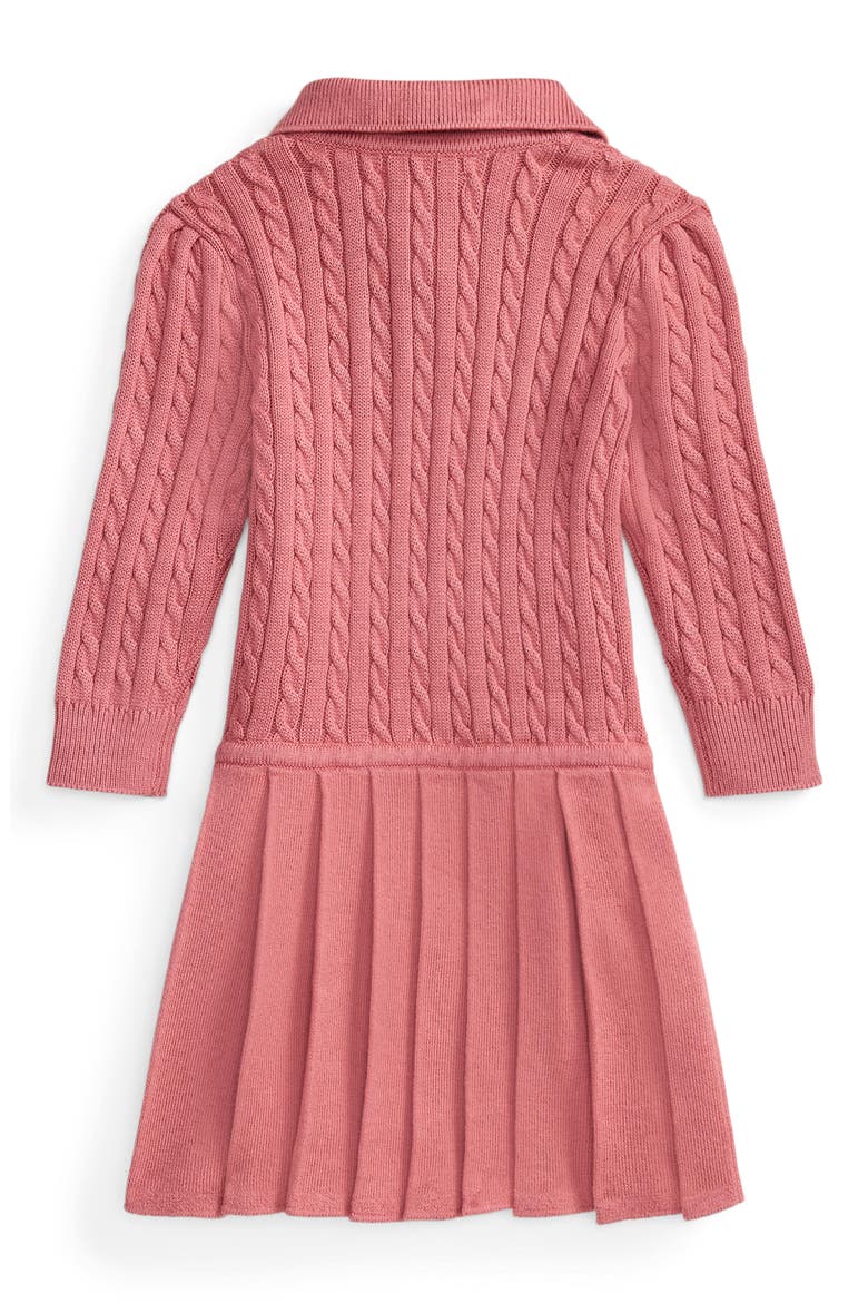 Cable Stitch Sweater Dress, Alternate, color, CANVAS PINK