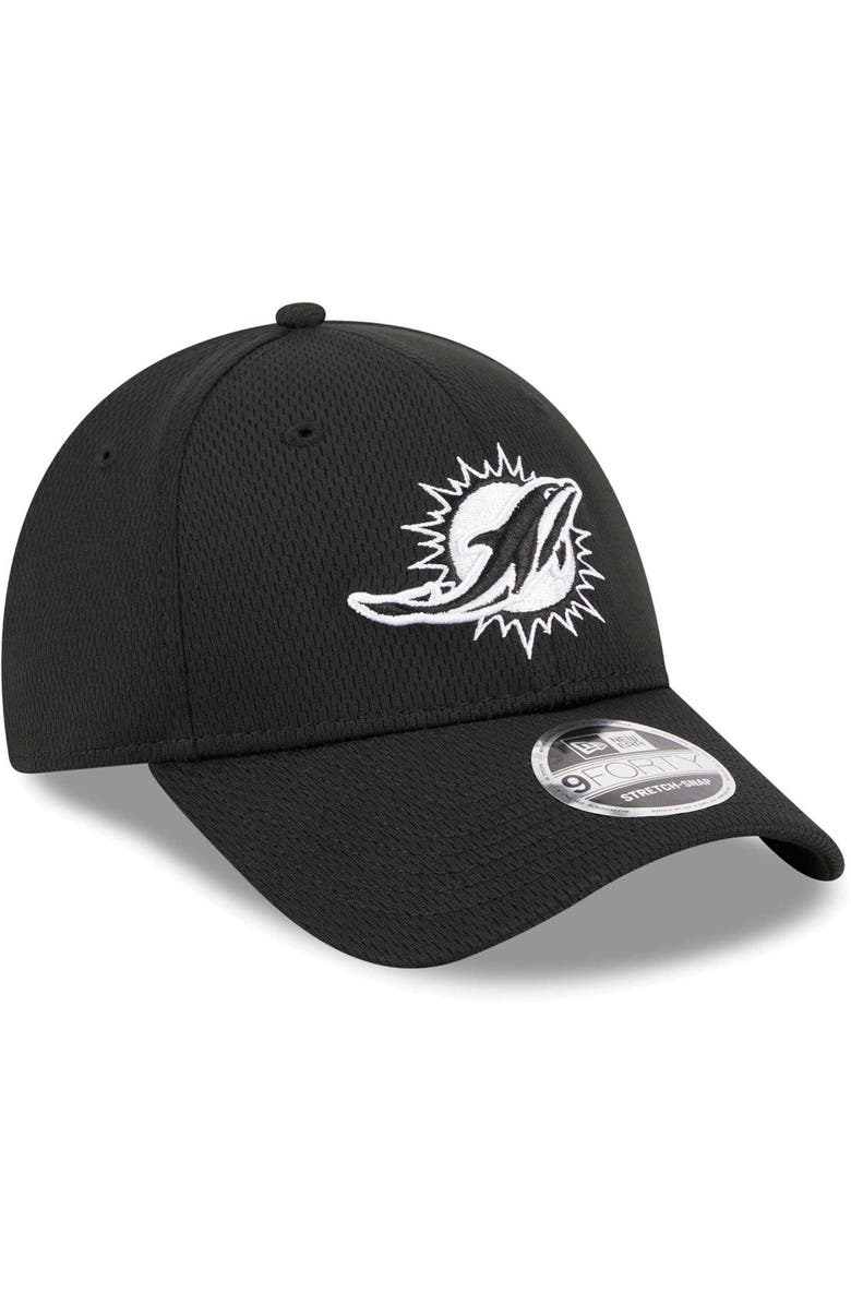 New Era Men's New Era Black Miami Dolphins Main B-Dub 9FORTY Adjustable Hat, Alternate, color,