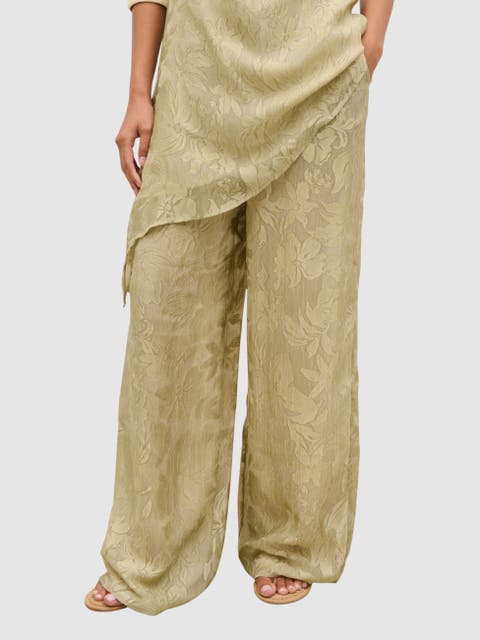 Inca Jacquard Floral Drawstring Trouser
