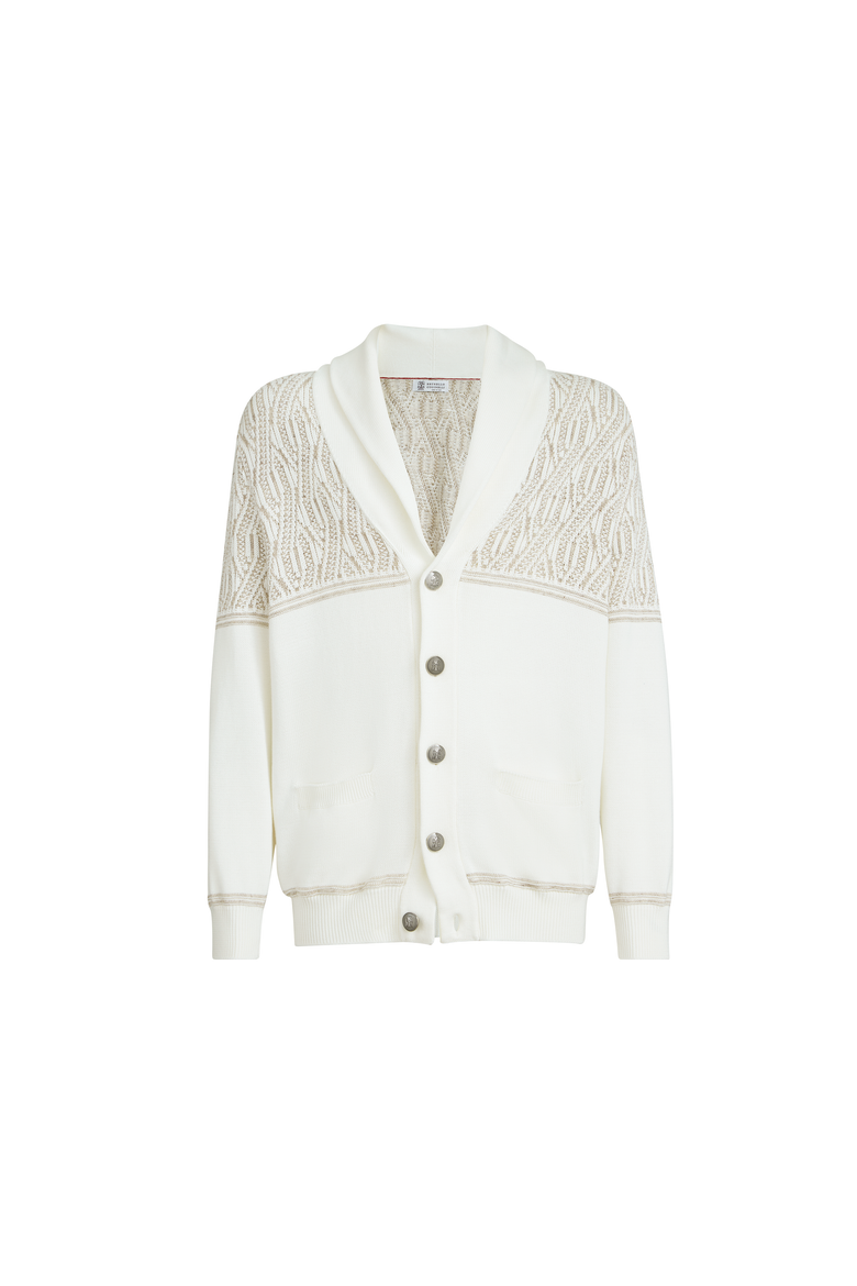 Jacquard cardigan, Alternate, color, Panama