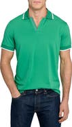 CONSTRUCT Slim Fit Solid Johnny Collar Short Sleeve Polo